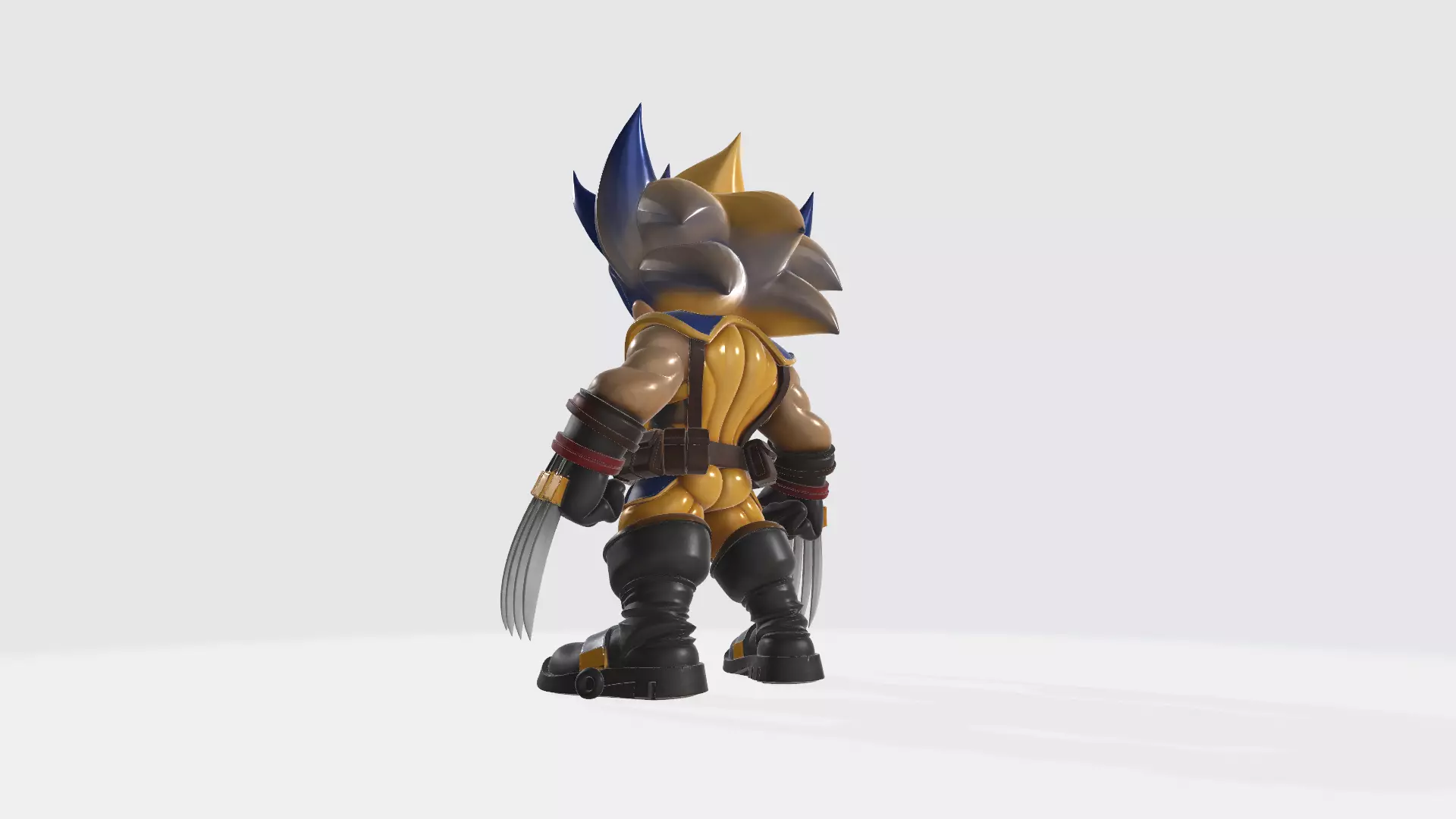 Sonic x Wolverine SD 3D print model_2