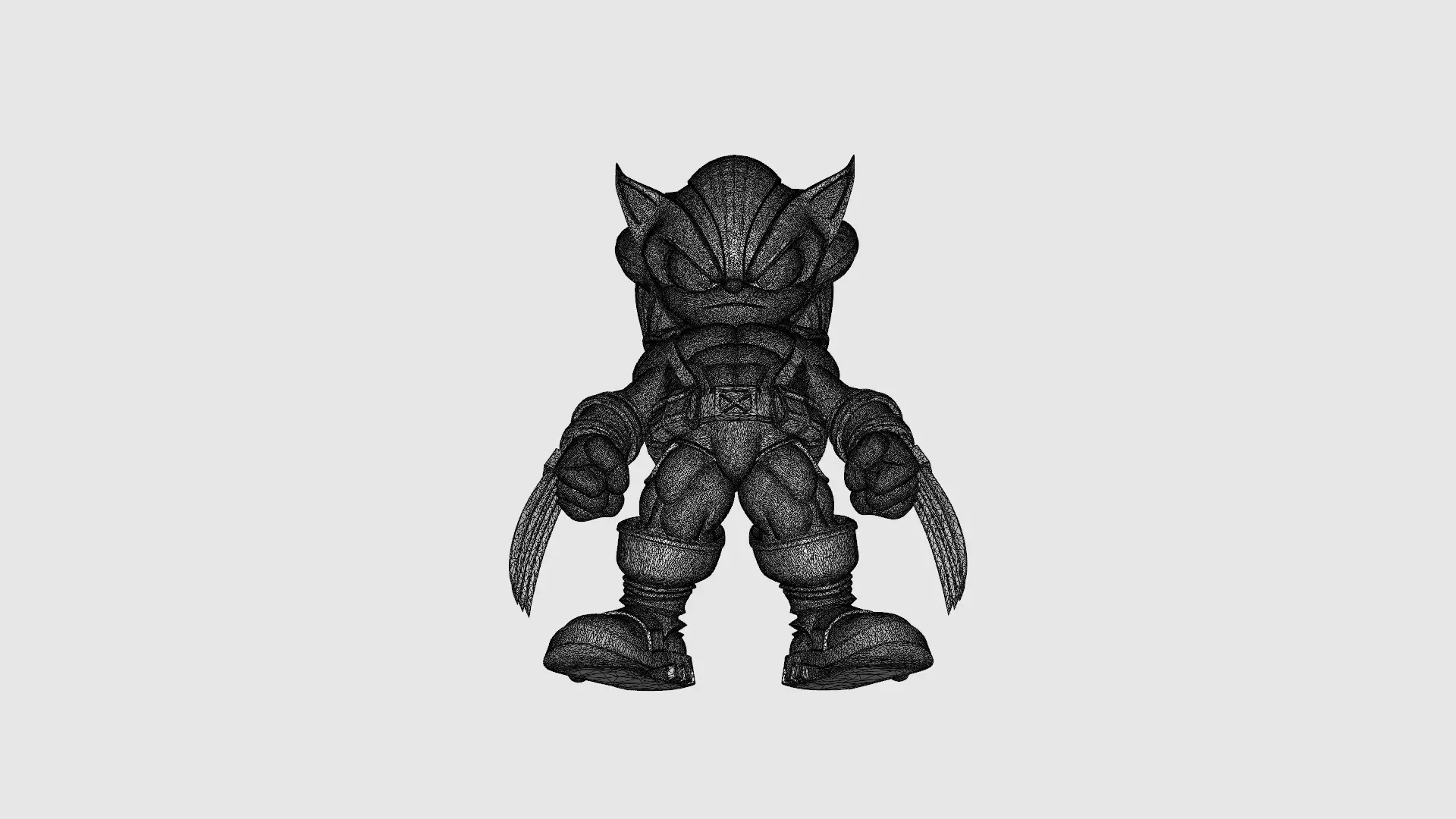 Sonic x Wolverine SD 3D print model_13