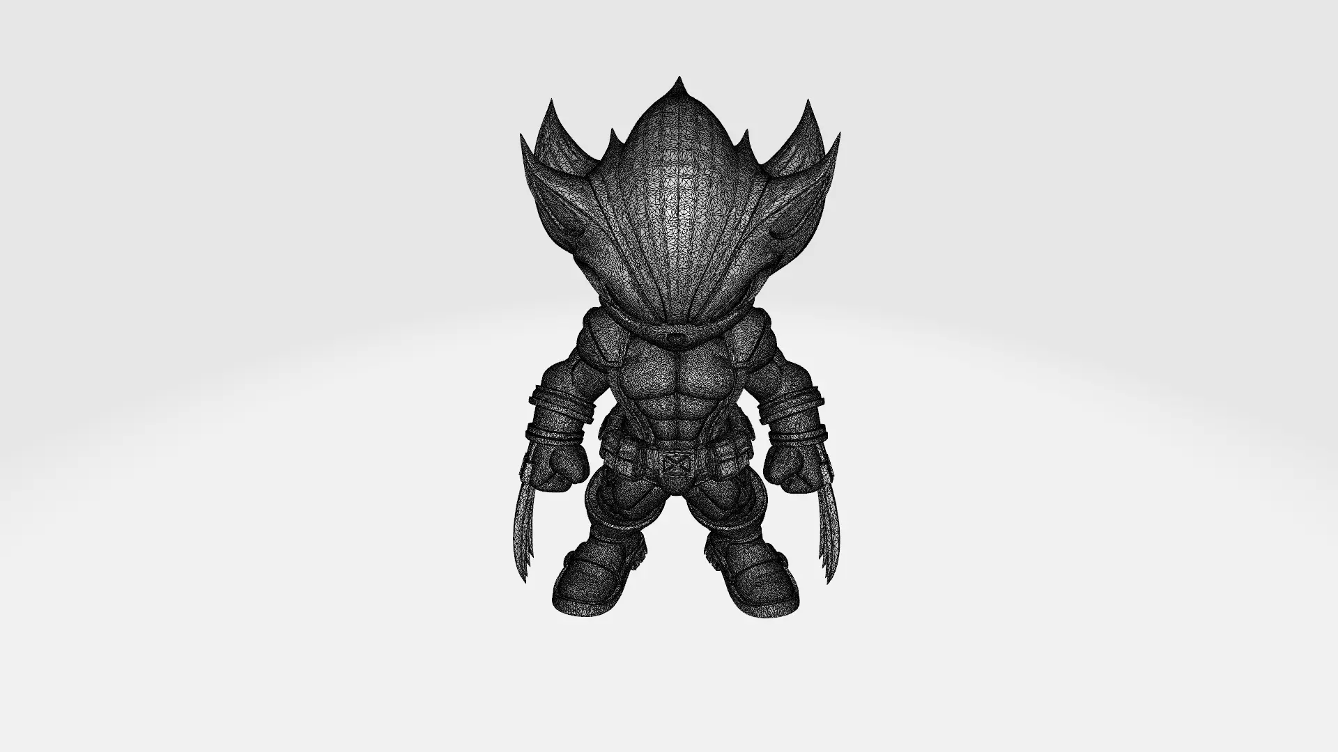 Sonic x Wolverine SD 3D print model_12