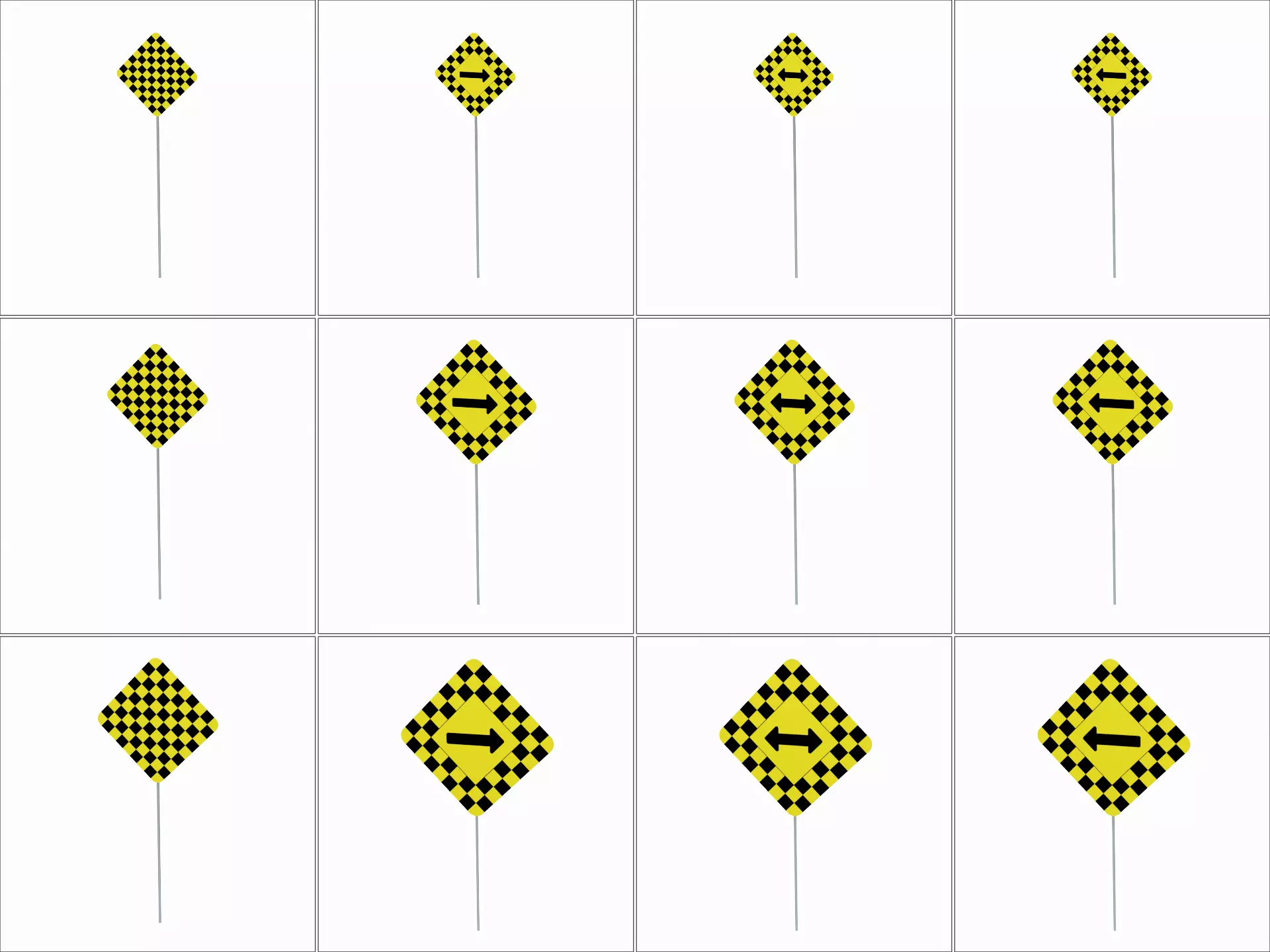 Road Sign Collection Low-poly 3D model_6