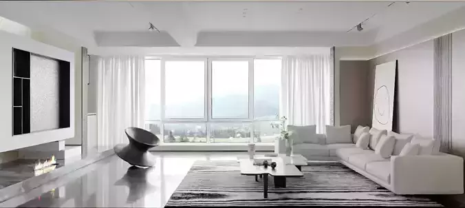 living room 3D model