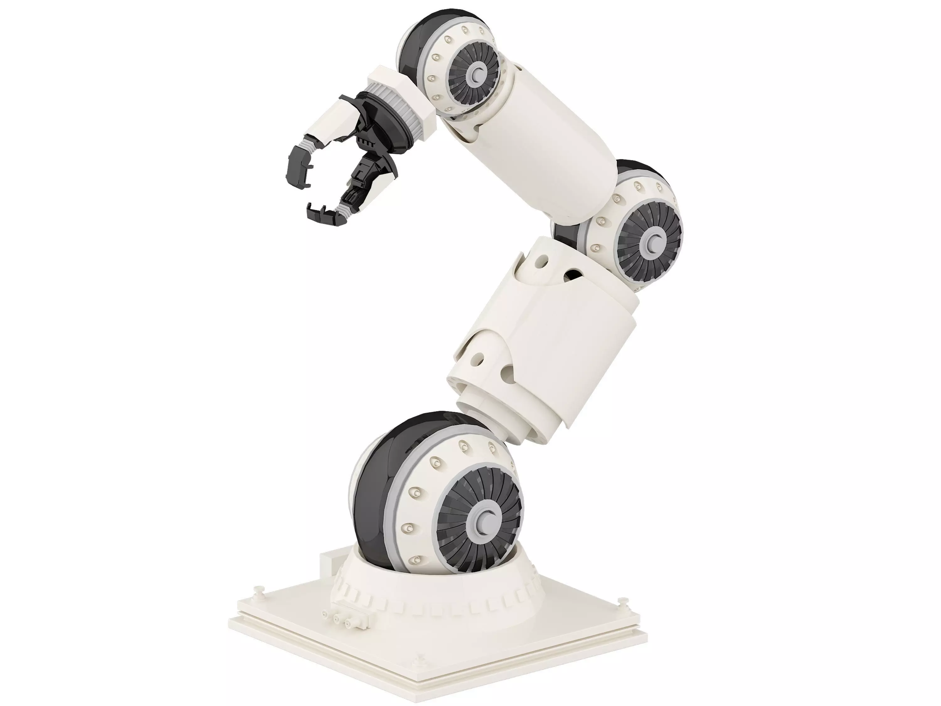 mechanical arm Low-poly 3D model_10