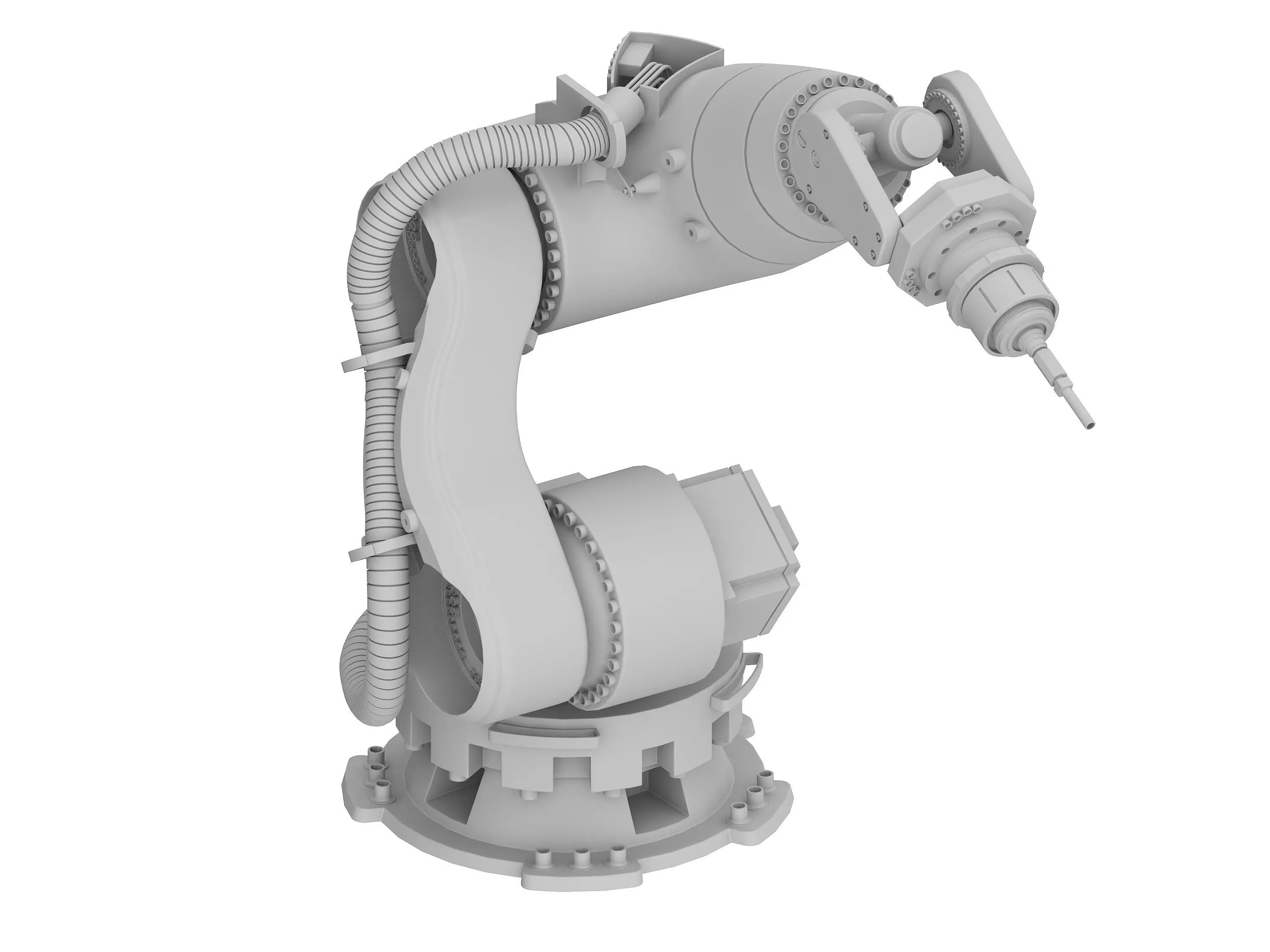 mechanical arm Low-poly 3D model_7