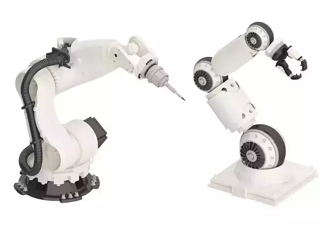 mechanical arm Low-poly 3D model
