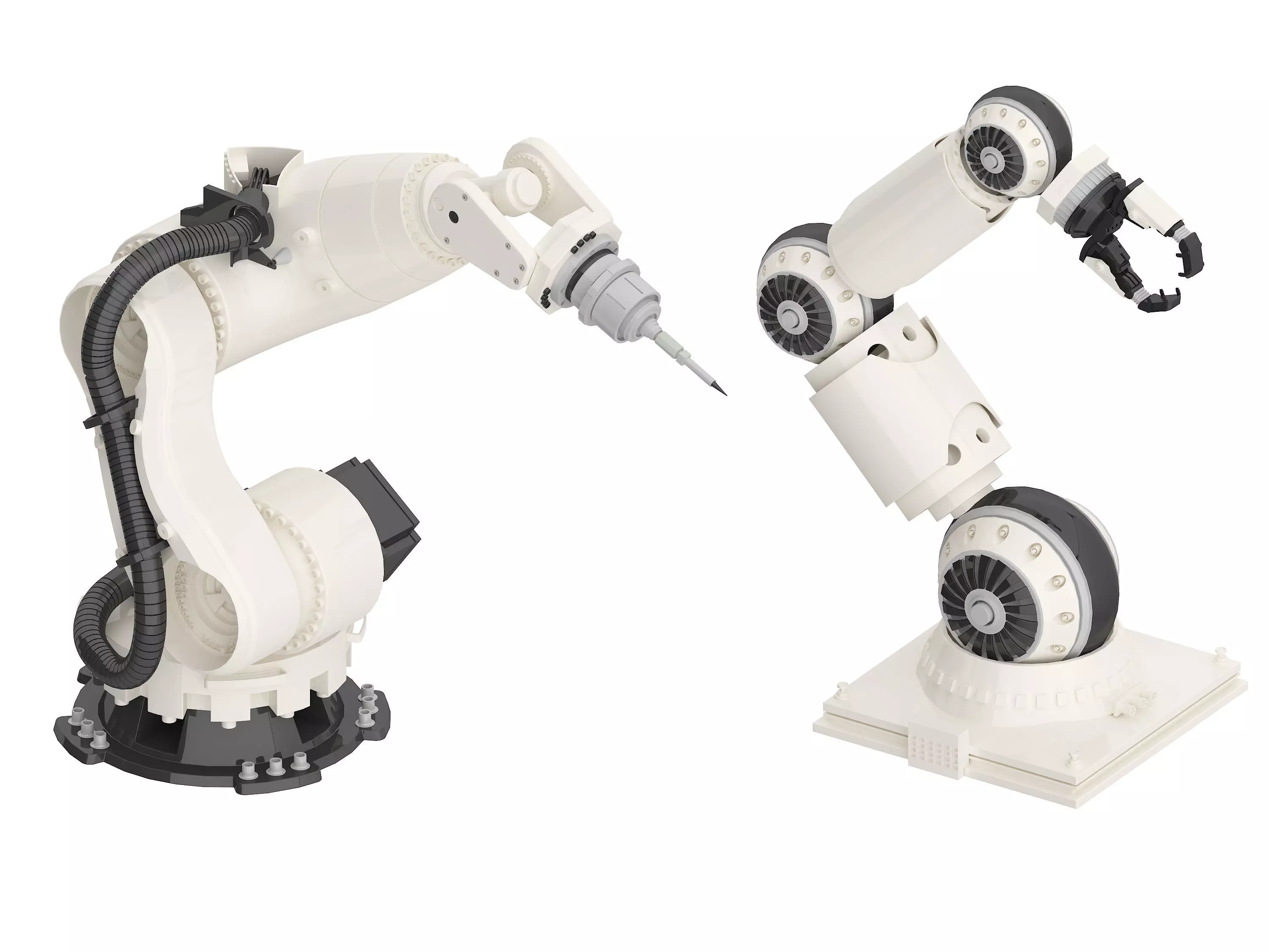 mechanical arm Low-poly 3D model_0