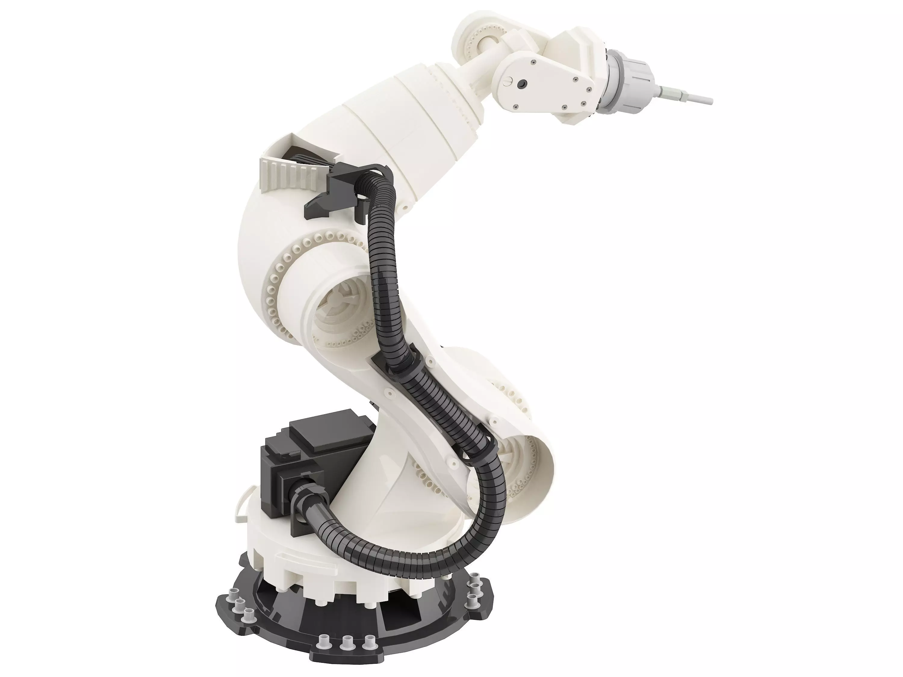 mechanical arm Low-poly 3D model_5