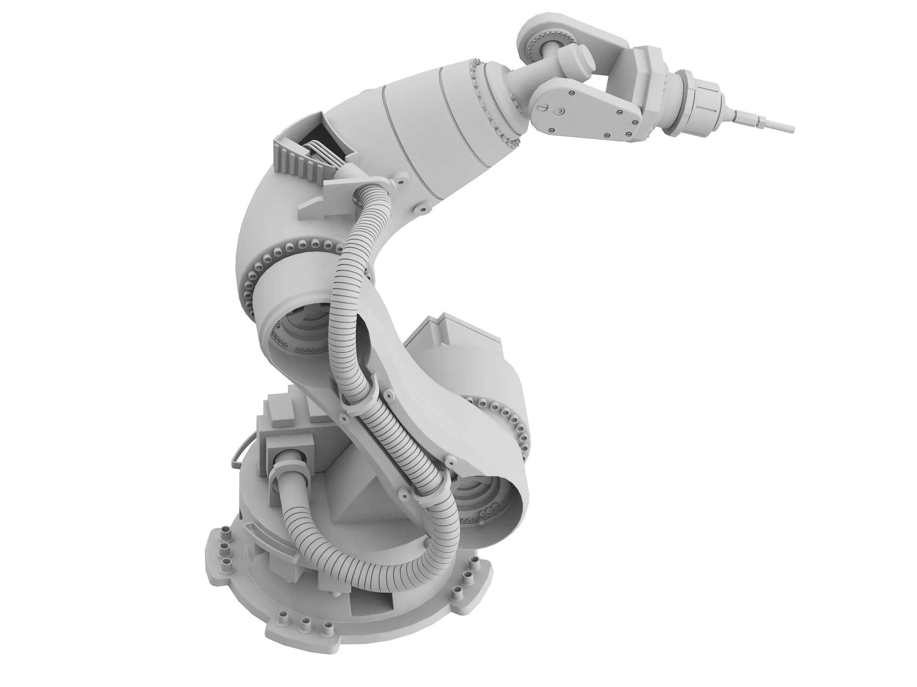 mechanical arm Low-poly 3D model_8