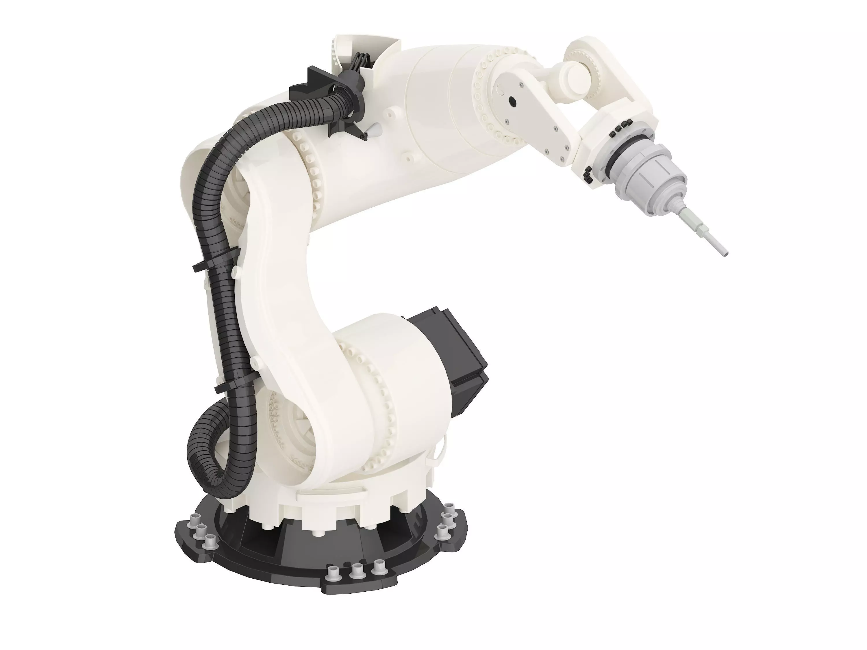 mechanical arm Low-poly 3D model_1