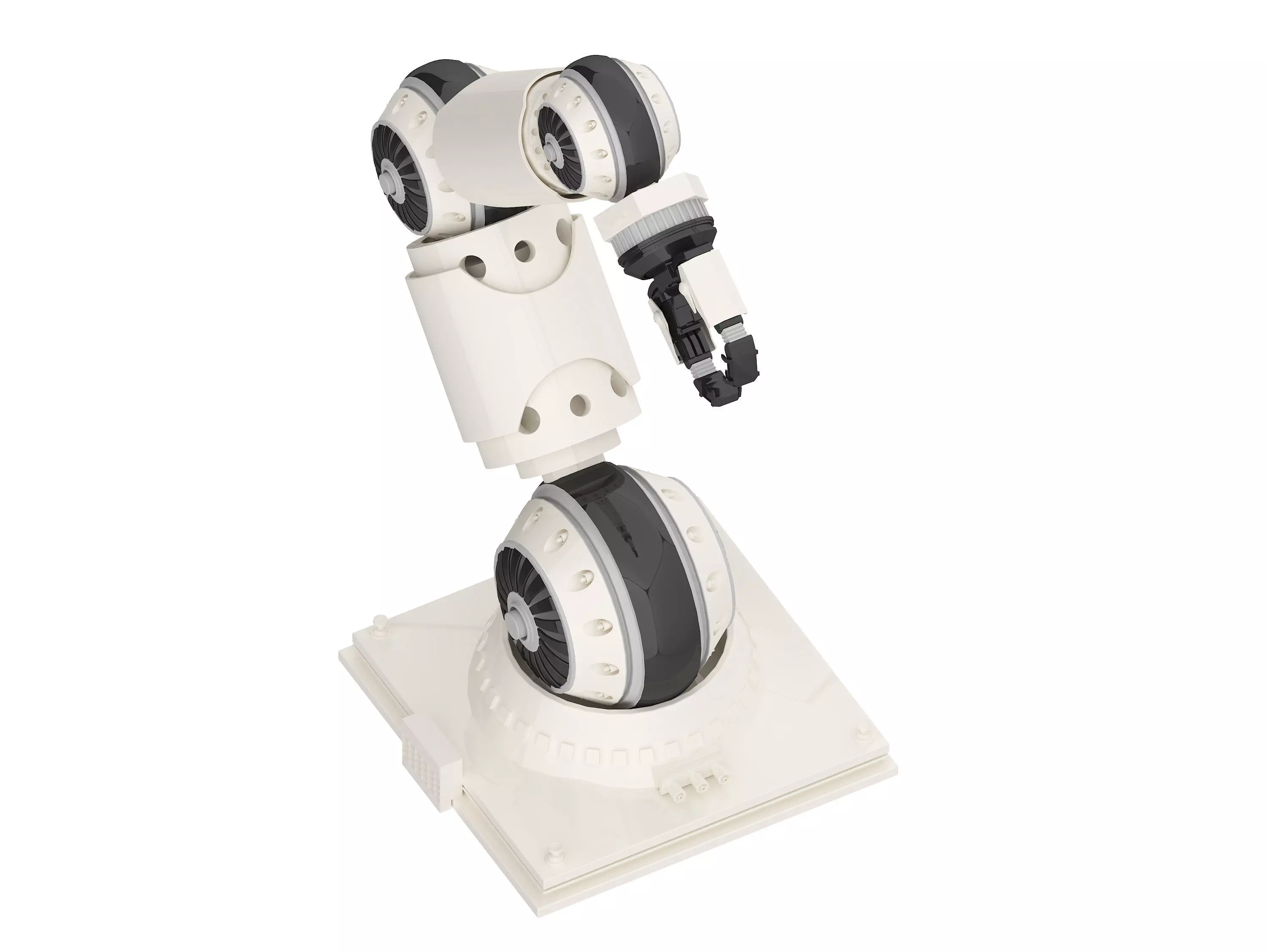 mechanical arm Low-poly 3D model_12