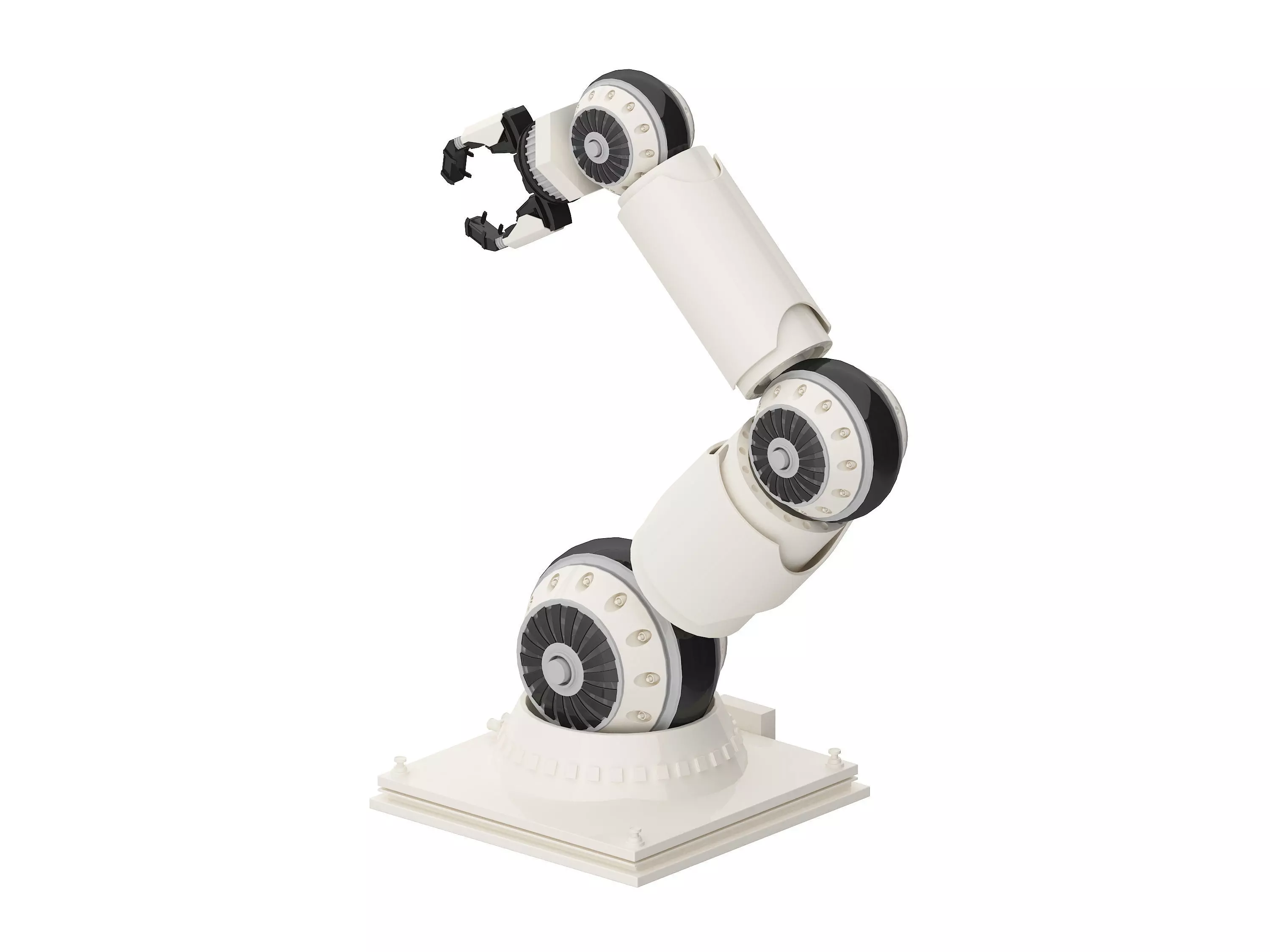 mechanical arm Low-poly 3D model_11