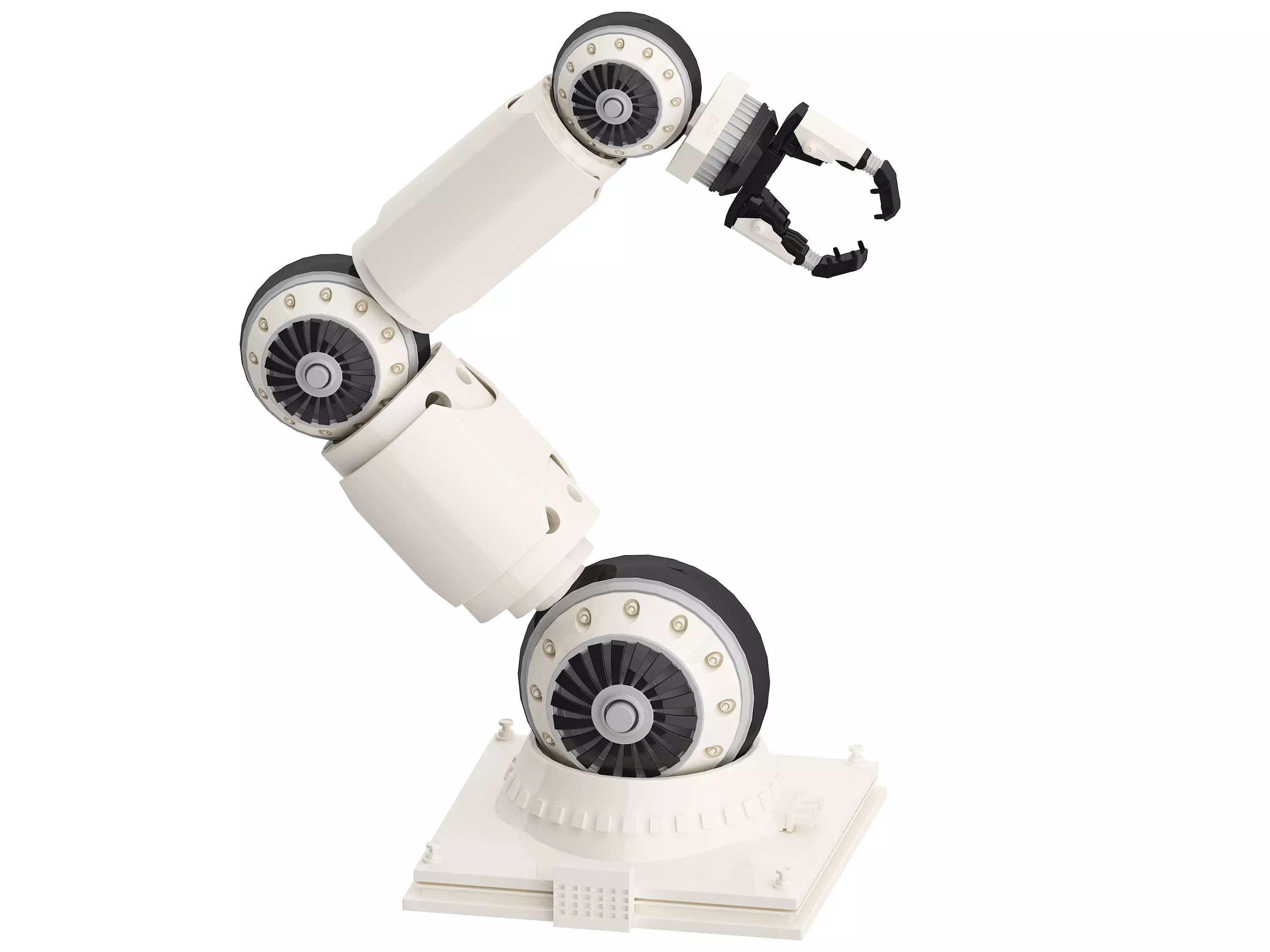 mechanical arm Low-poly 3D model_2