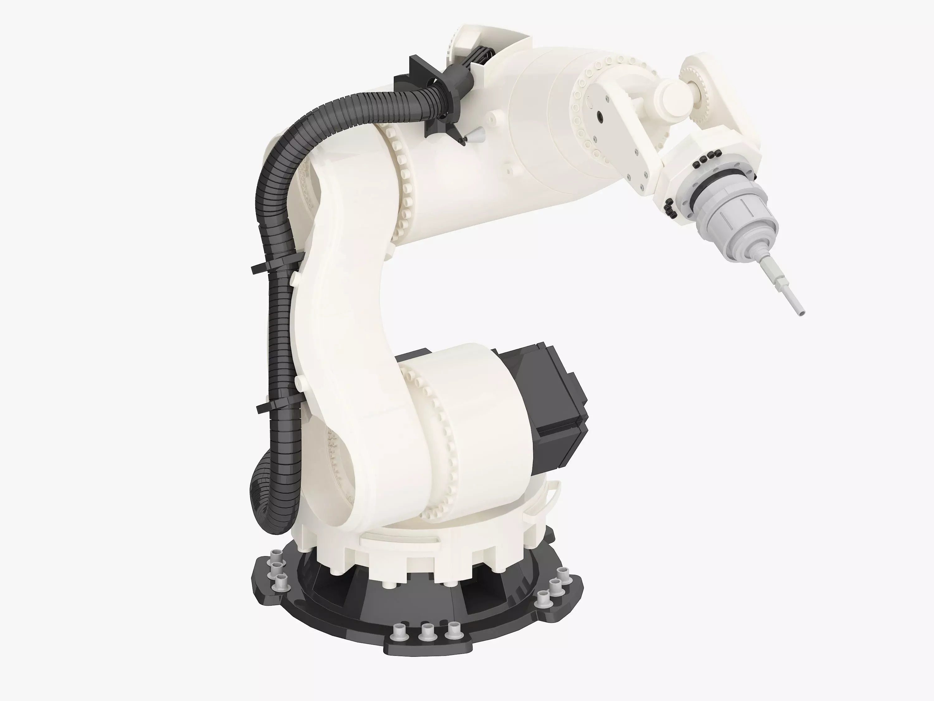 mechanical arm Low-poly 3D model_6