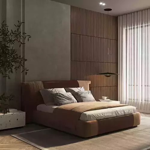 Flou Amal Modern Upholstered Bed 