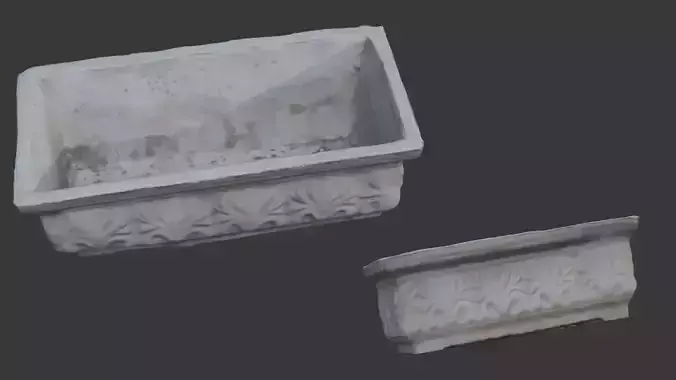  Ornate Concrete Planter Scan