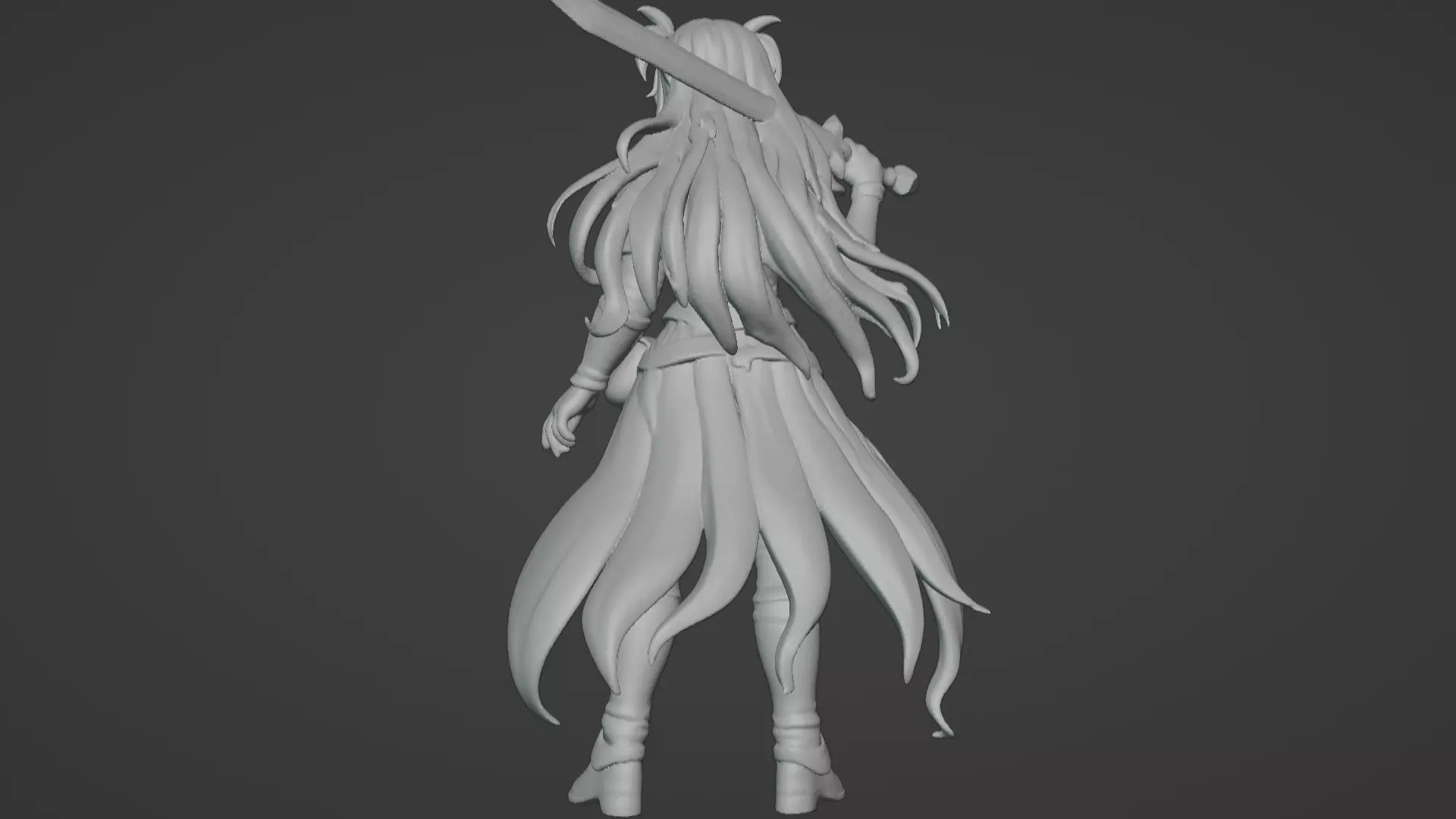 Aria Moonveil - Enchanting Fantasy Sorceress Bust 3D print model_55