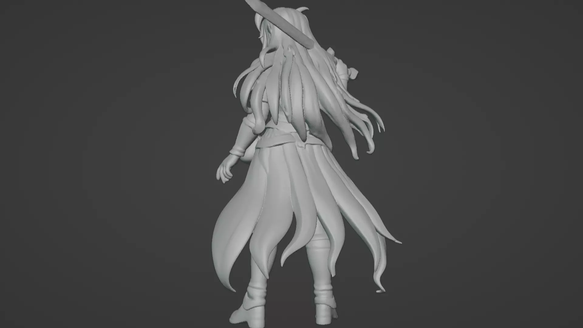 Aria Moonveil - Enchanting Fantasy Sorceress Bust 3D print model_58