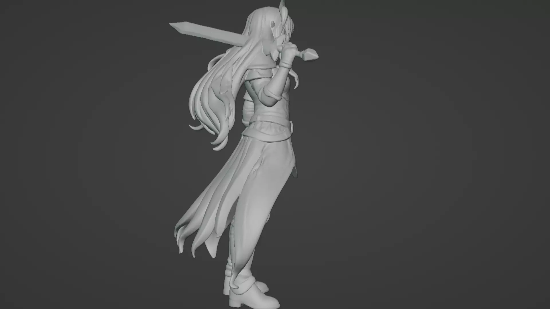 Aria Moonveil - Enchanting Fantasy Sorceress Bust 3D print model_31