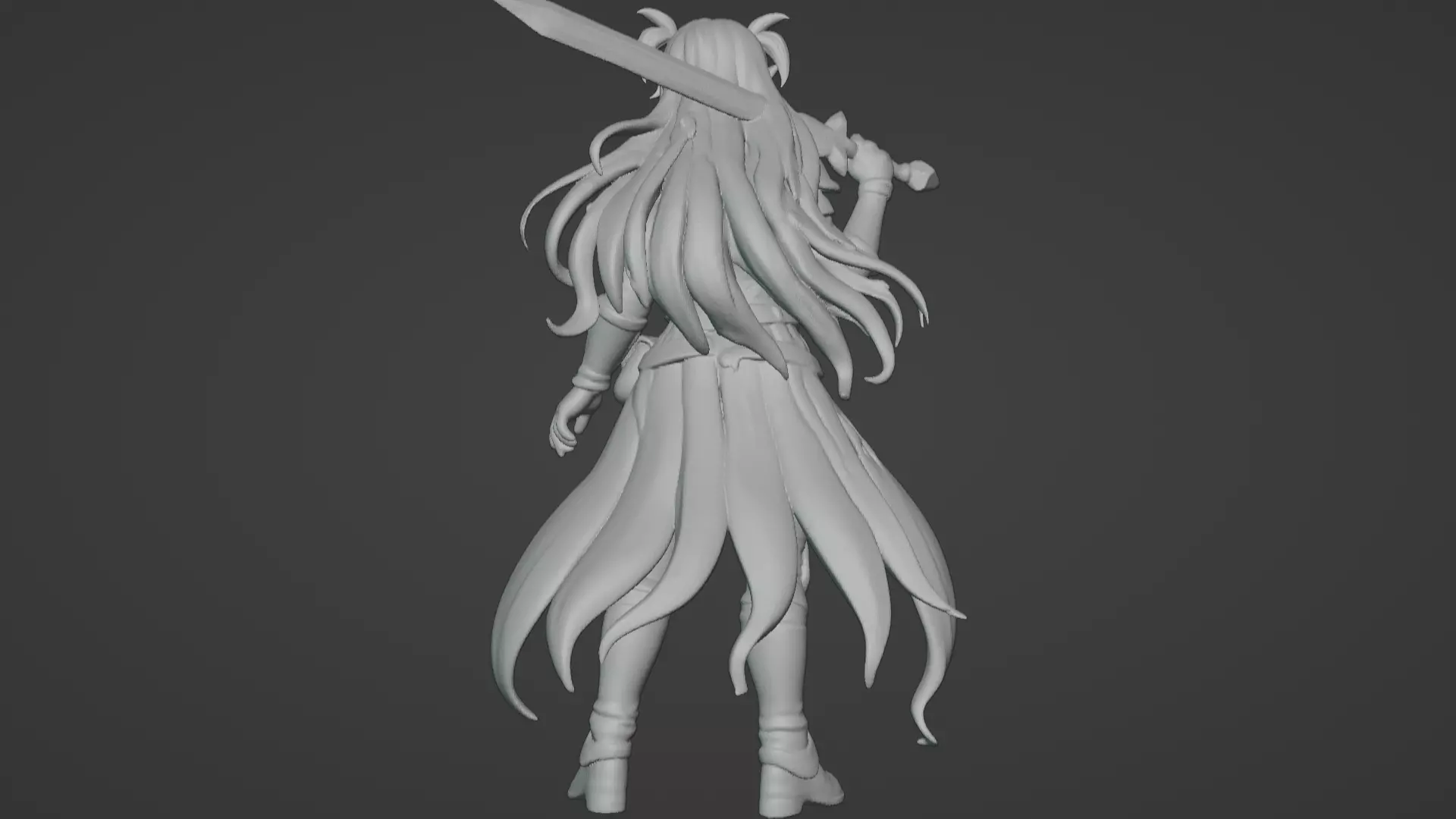 Aria Moonveil - Enchanting Fantasy Sorceress Bust 3D print model_52