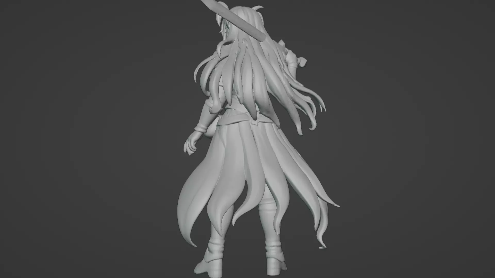 Aria Moonveil - Enchanting Fantasy Sorceress Bust 3D print model_57