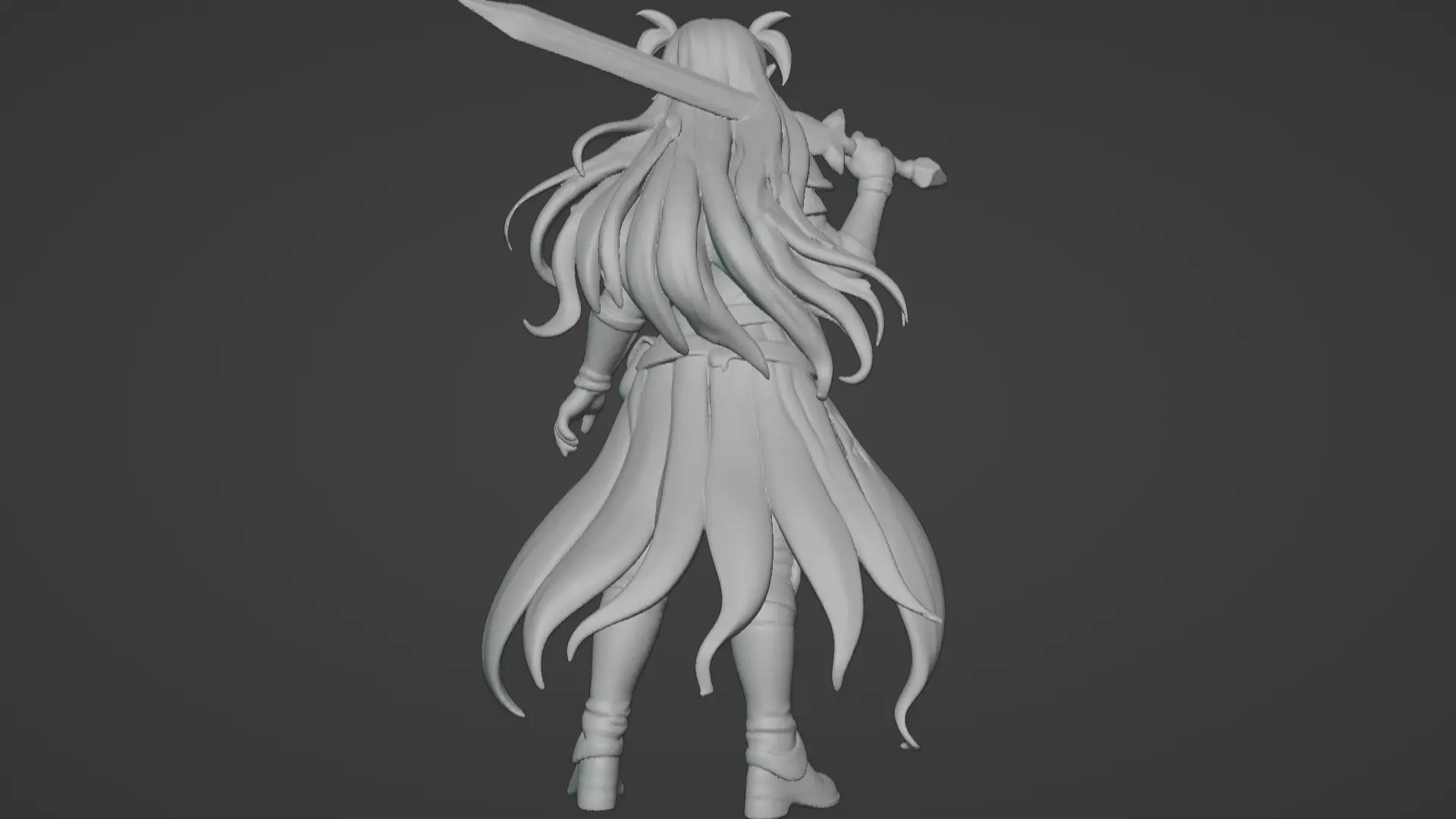Aria Moonveil - Enchanting Fantasy Sorceress Bust 3D print model_50