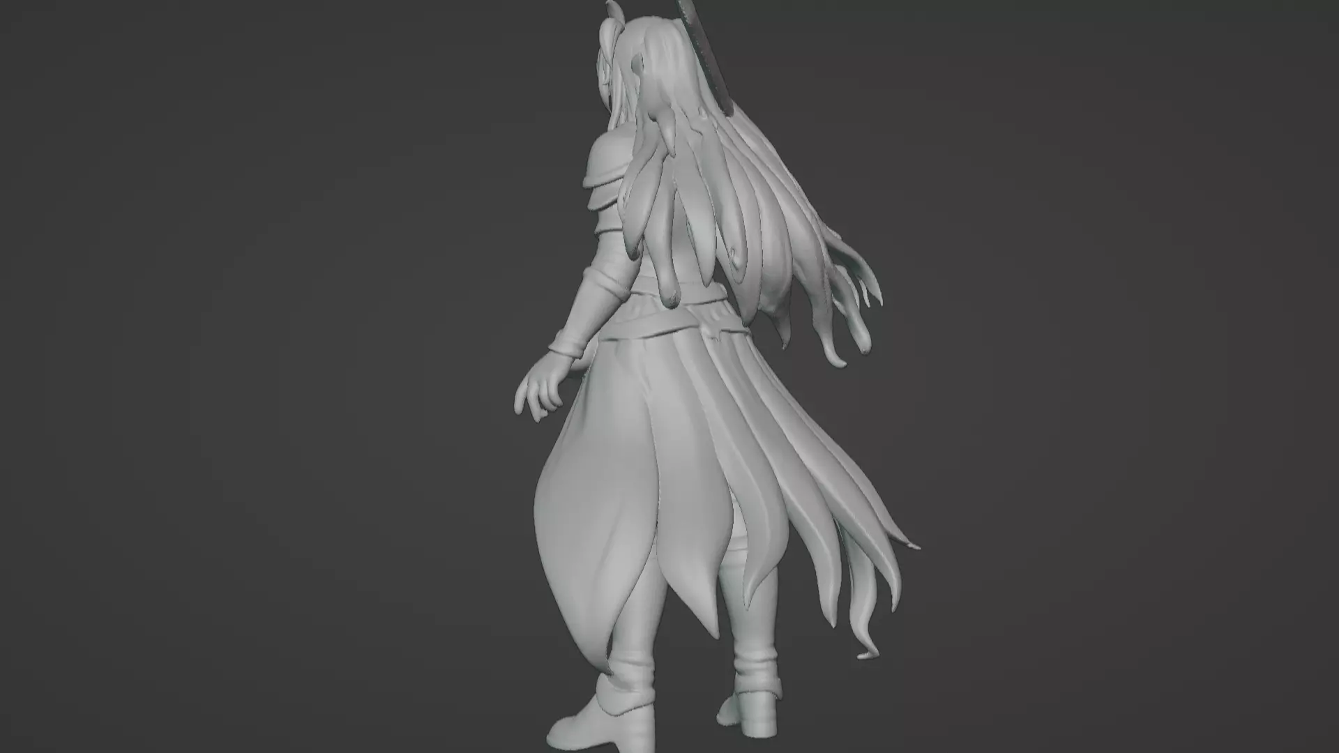 Aria Moonveil - Enchanting Fantasy Sorceress Bust 3D print model_64