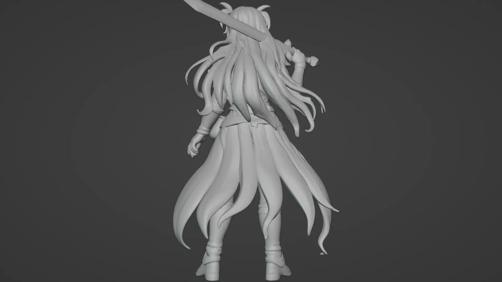 Aria Moonveil - Enchanting Fantasy Sorceress Bust 3D print model_54