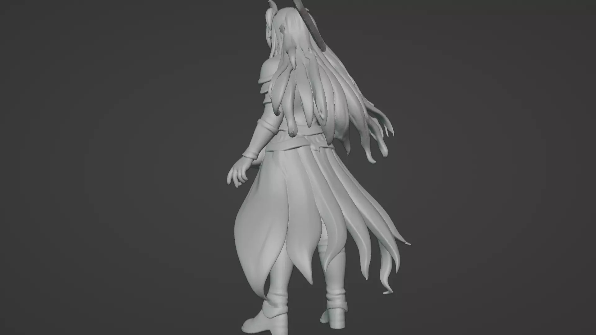 Aria Moonveil - Enchanting Fantasy Sorceress Bust 3D print model_63