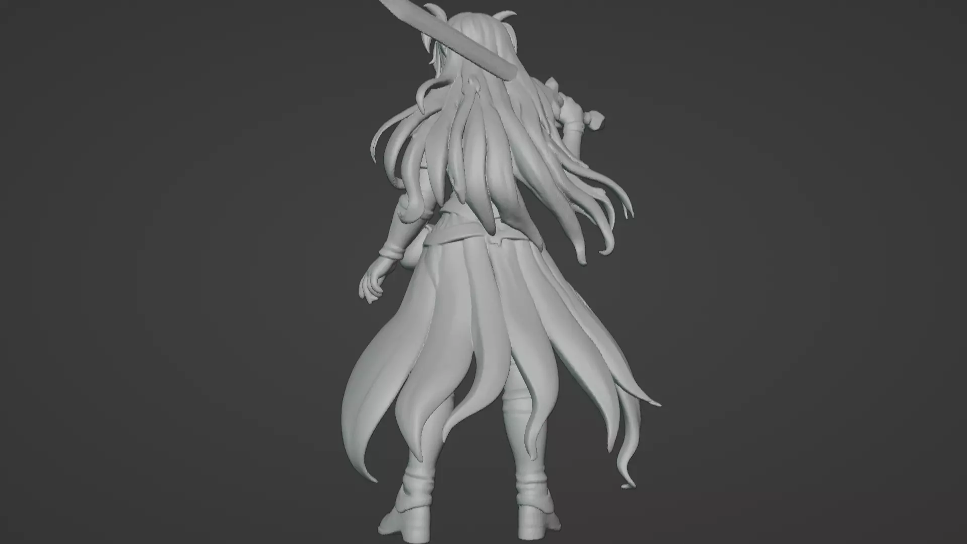 Aria Moonveil - Enchanting Fantasy Sorceress Bust 3D print model_56