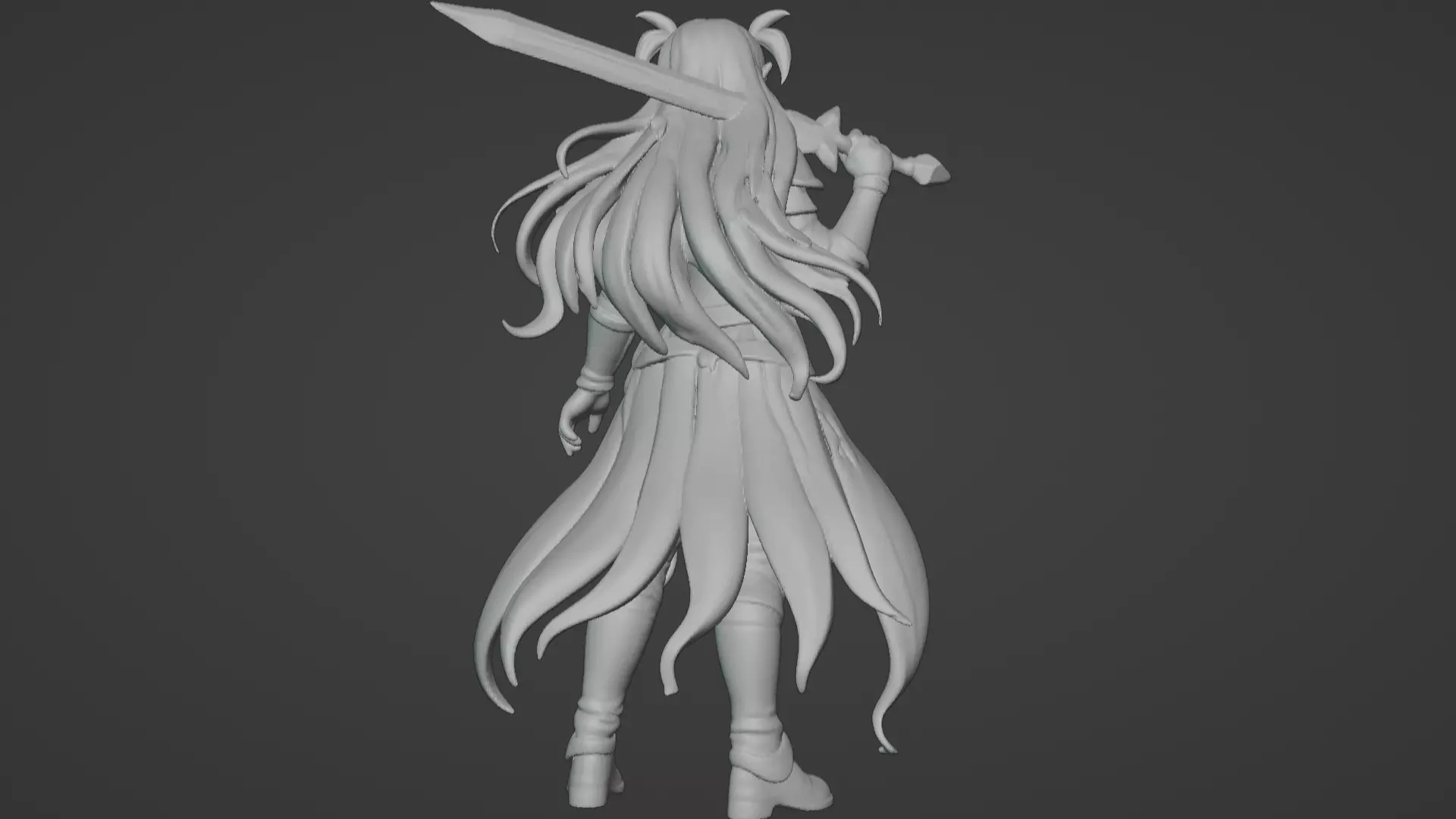 Aria Moonveil - Enchanting Fantasy Sorceress Bust 3D print model_48