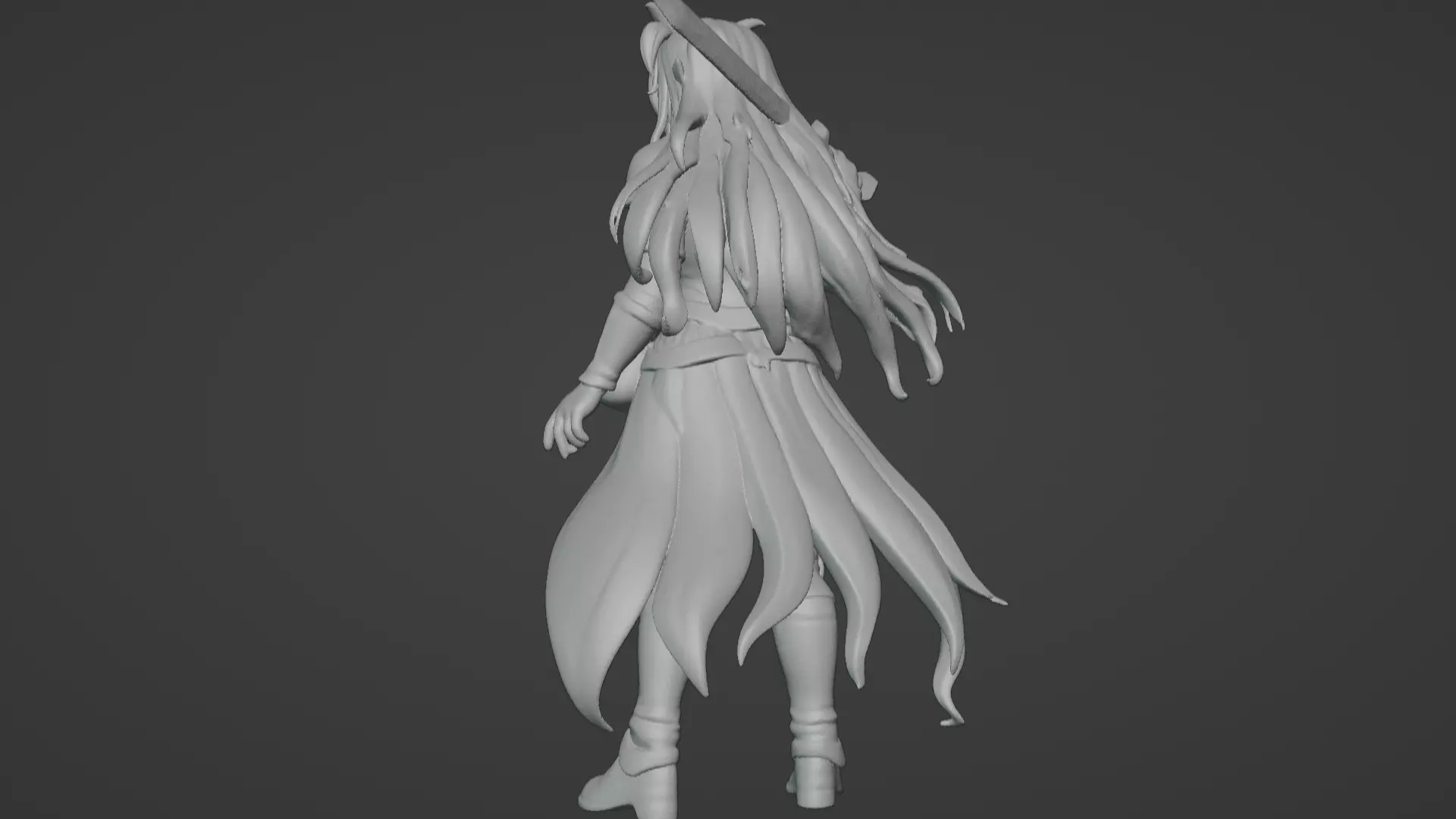 Aria Moonveil - Enchanting Fantasy Sorceress Bust 3D print model_60
