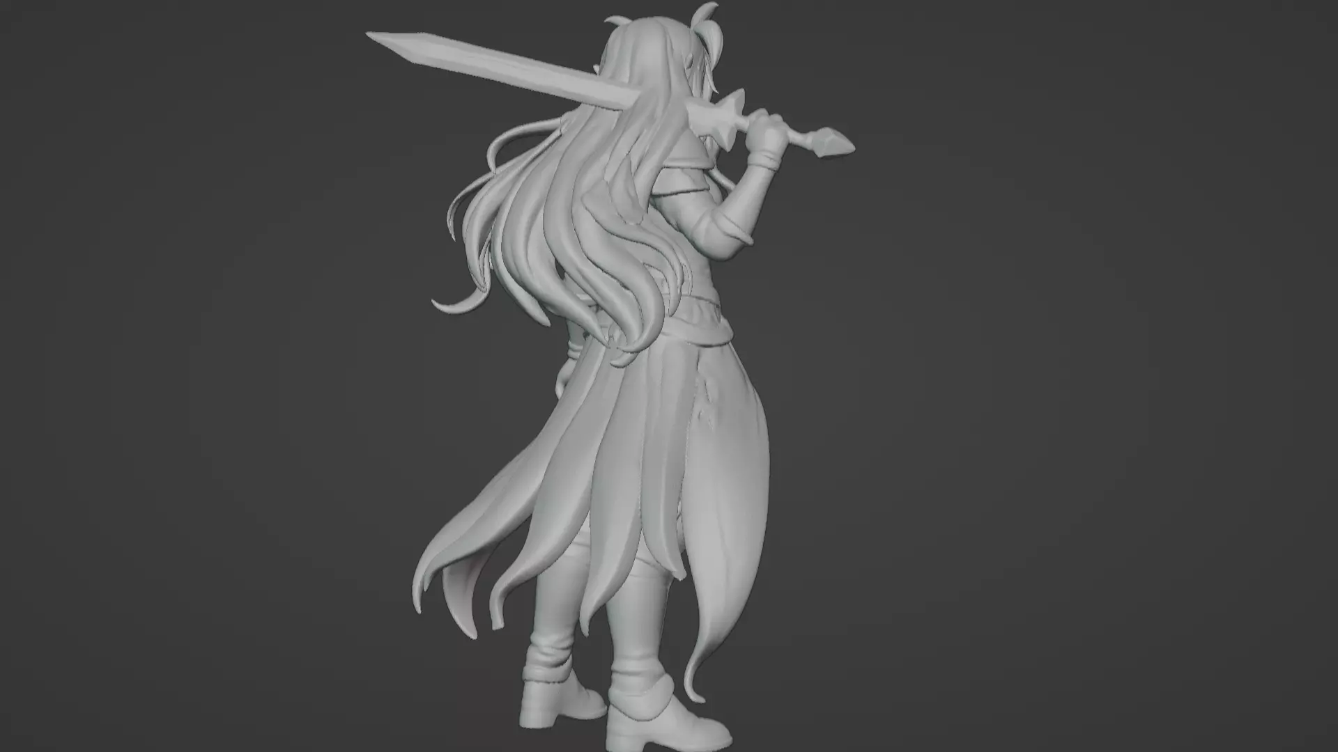 Aria Moonveil - Enchanting Fantasy Sorceress Bust 3D print model_39