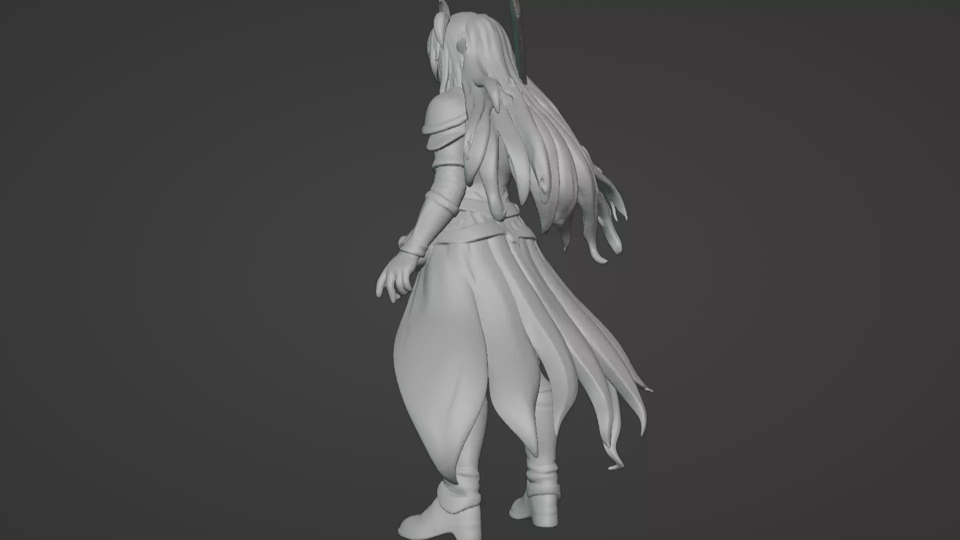 Aria Moonveil - Enchanting Fantasy Sorceress Bust 3D print model_66