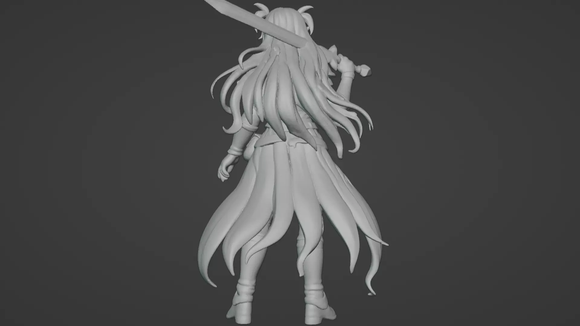 Aria Moonveil - Enchanting Fantasy Sorceress Bust 3D print model_53