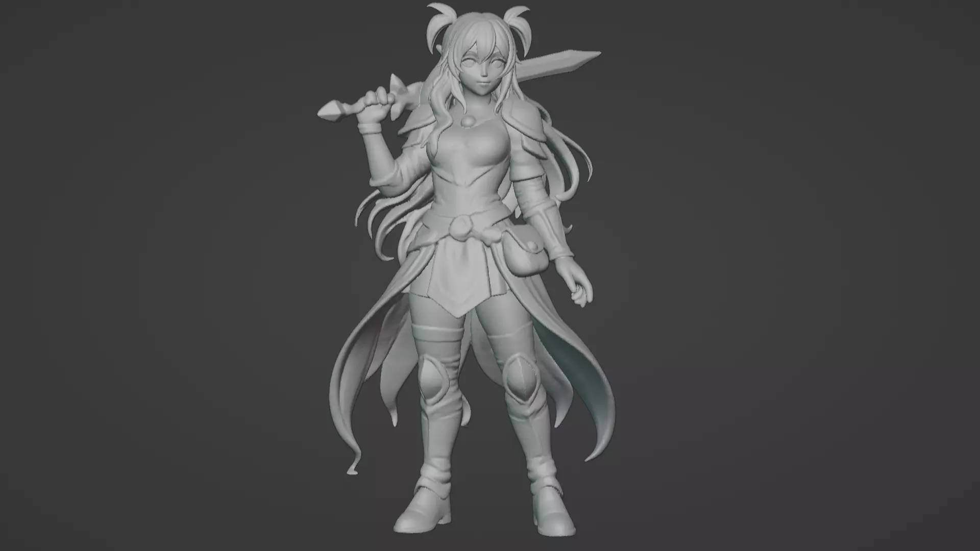 Aria Moonveil - Enchanting Fantasy Sorceress Bust 3D print model_2