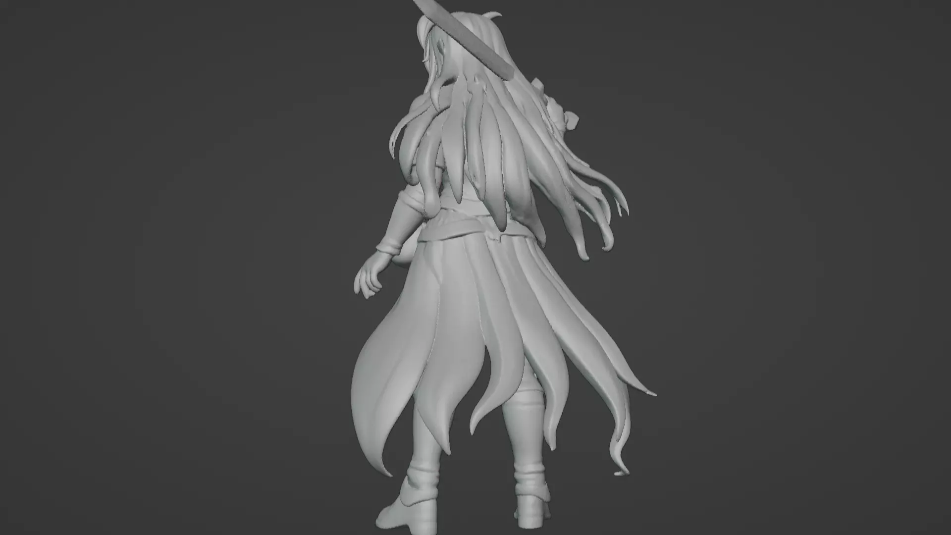 Aria Moonveil - Enchanting Fantasy Sorceress Bust 3D print model_59