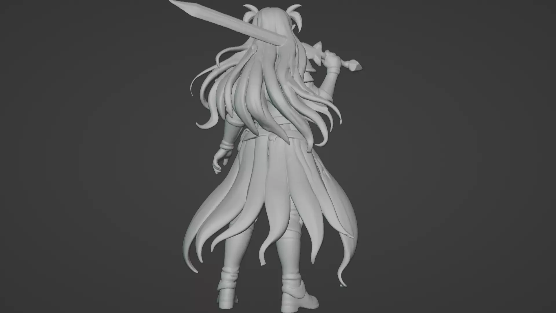 Aria Moonveil - Enchanting Fantasy Sorceress Bust 3D print model_49