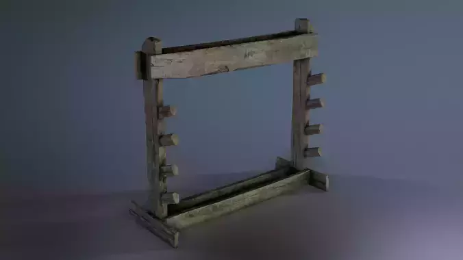 Wooden Weapon Rack