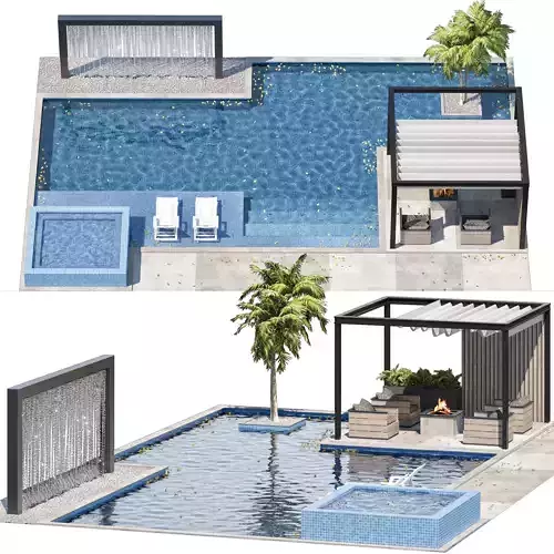 Pool 36 3D model 7