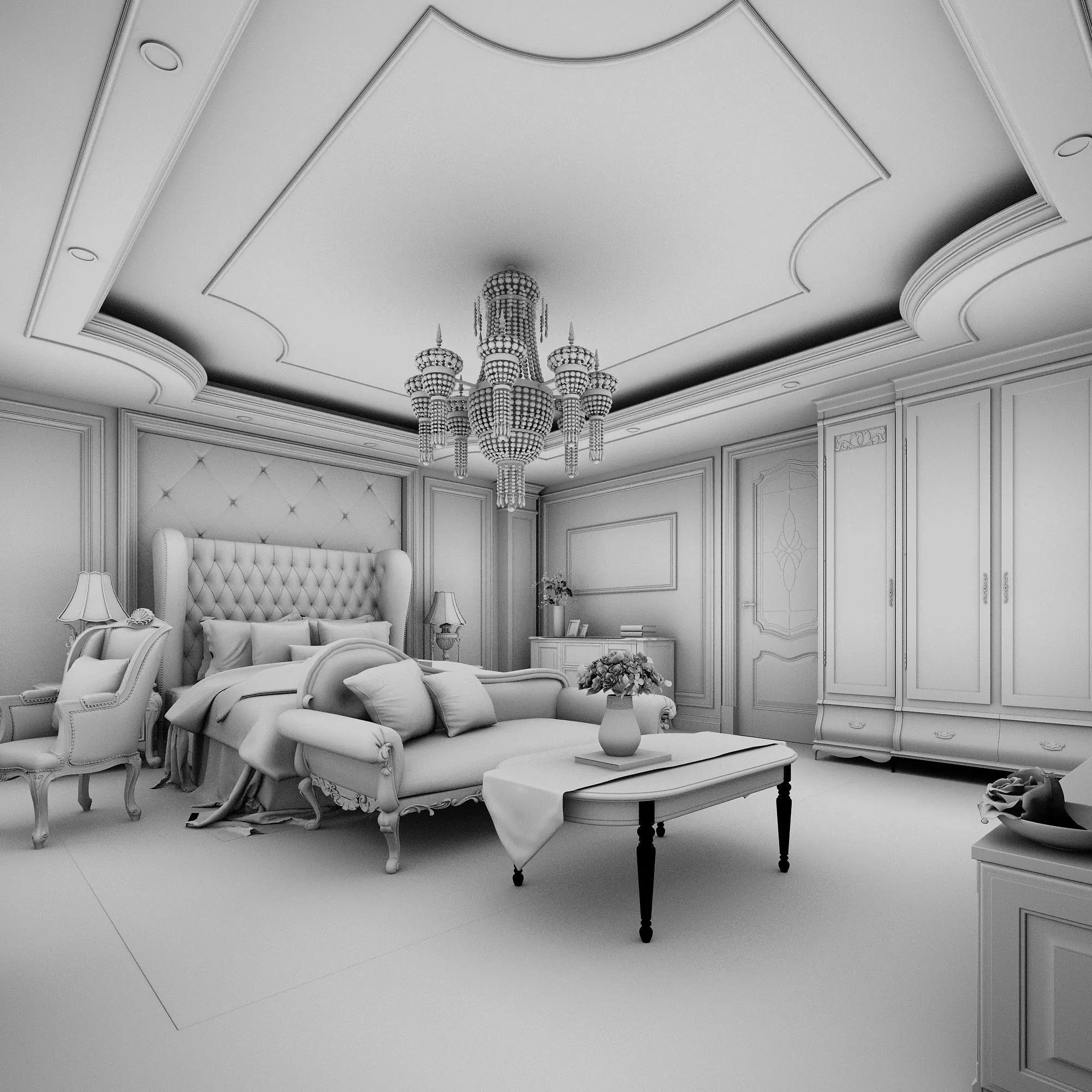 Bedroom 3D model_6