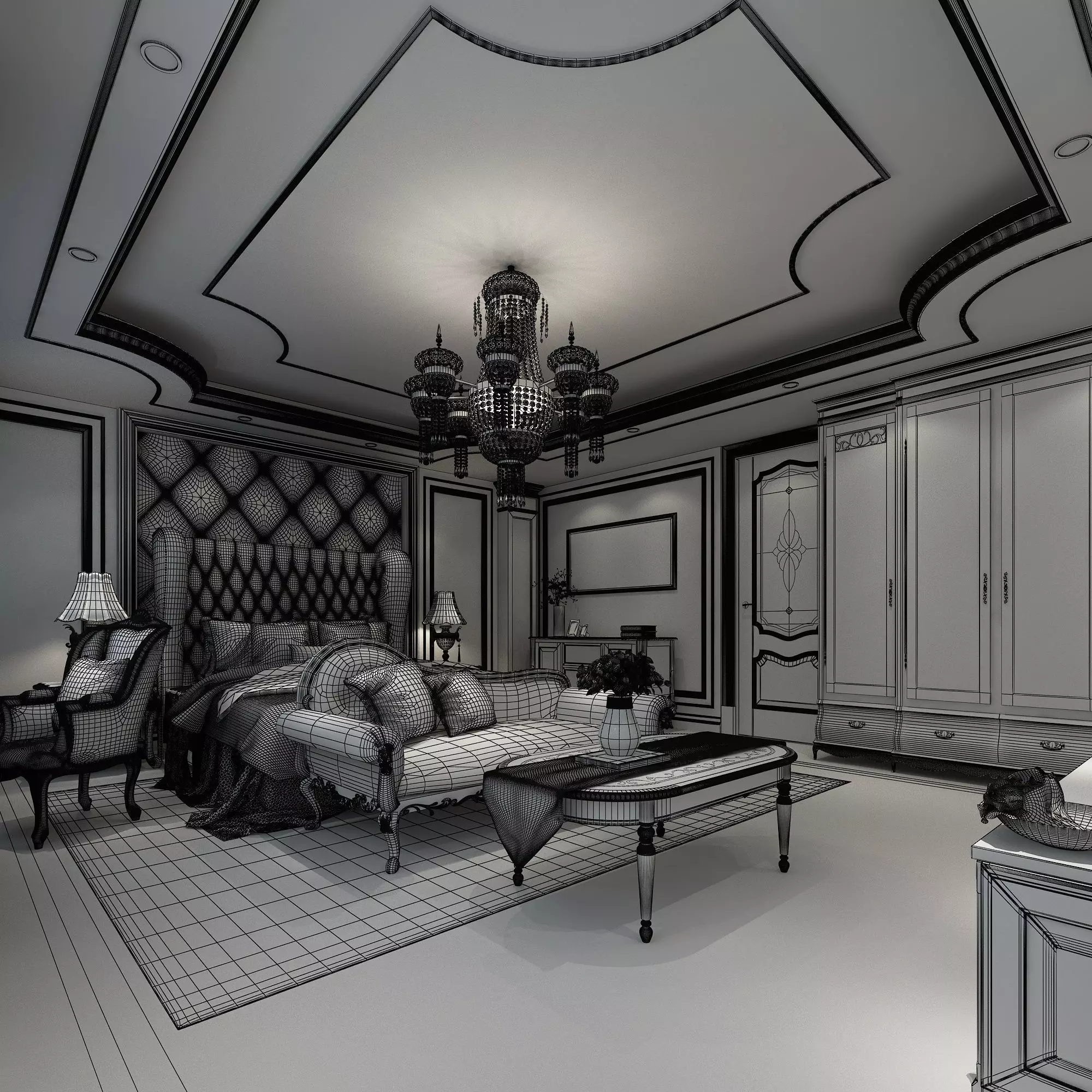 Bedroom 3D model_3