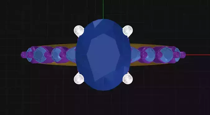 42 Prongs Diamond Engagement Ring