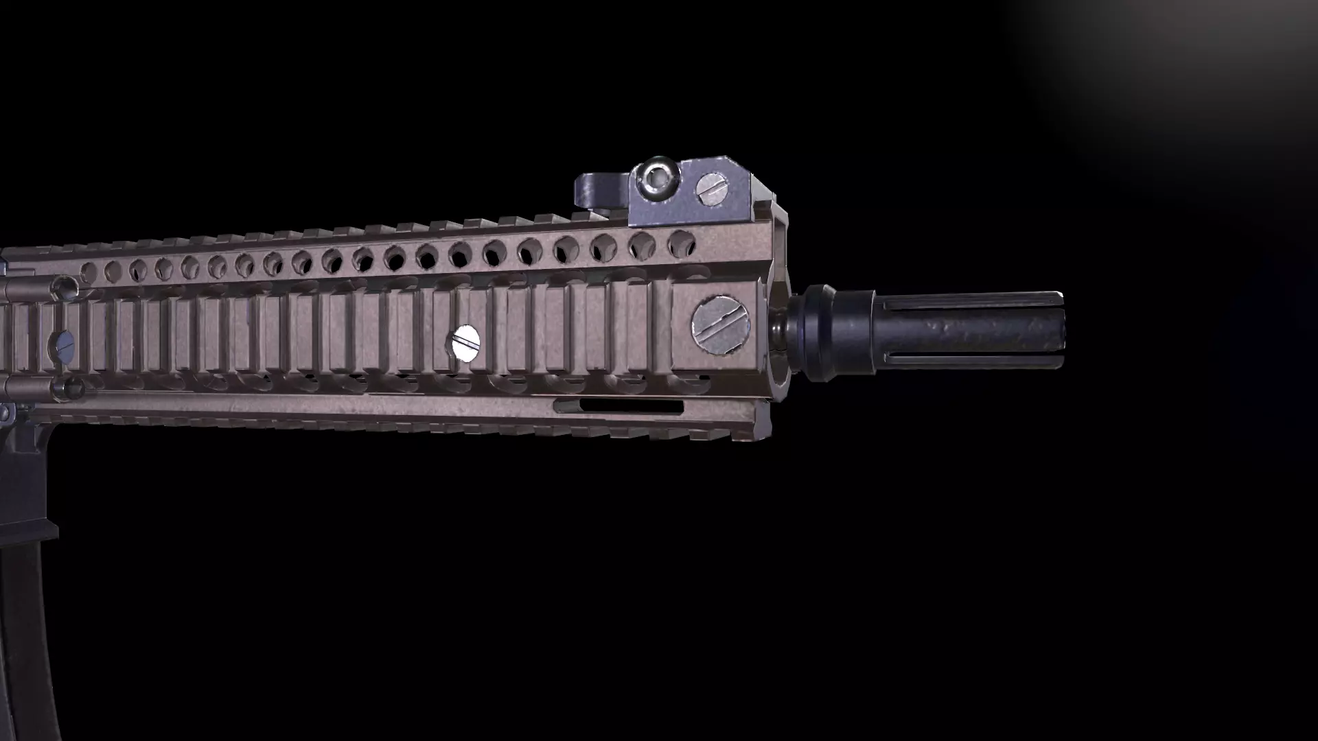 MK18 Rifle Low-poly 3D model_3