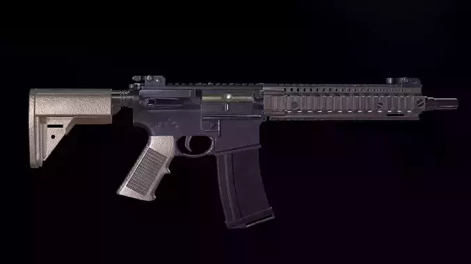 MK18 Rifle Low-poly 3D model
