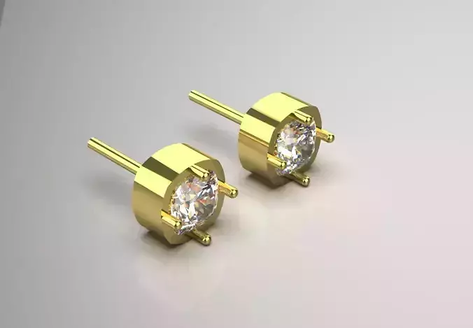 Classic Diamond Stud stl Earrings model je0002