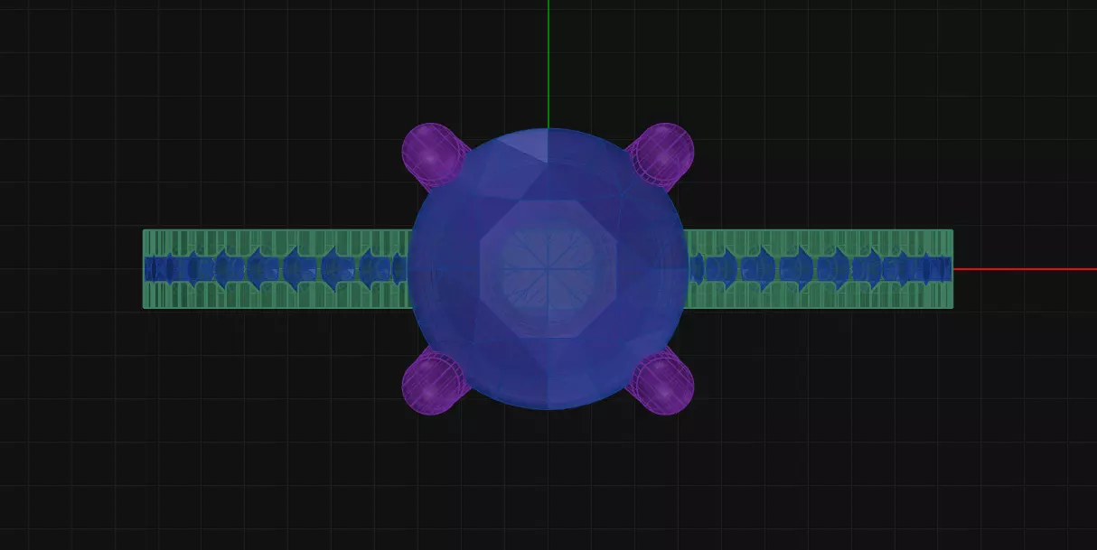 4 Prong Diamond Engagement Ring 3D print model_0