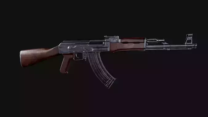 AK47 Rifle Free low-poly 3D model