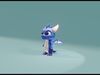 Blue Baby Dragon 3D Character with Audio Unity and Unreal Ready Low-poly 3D model_4