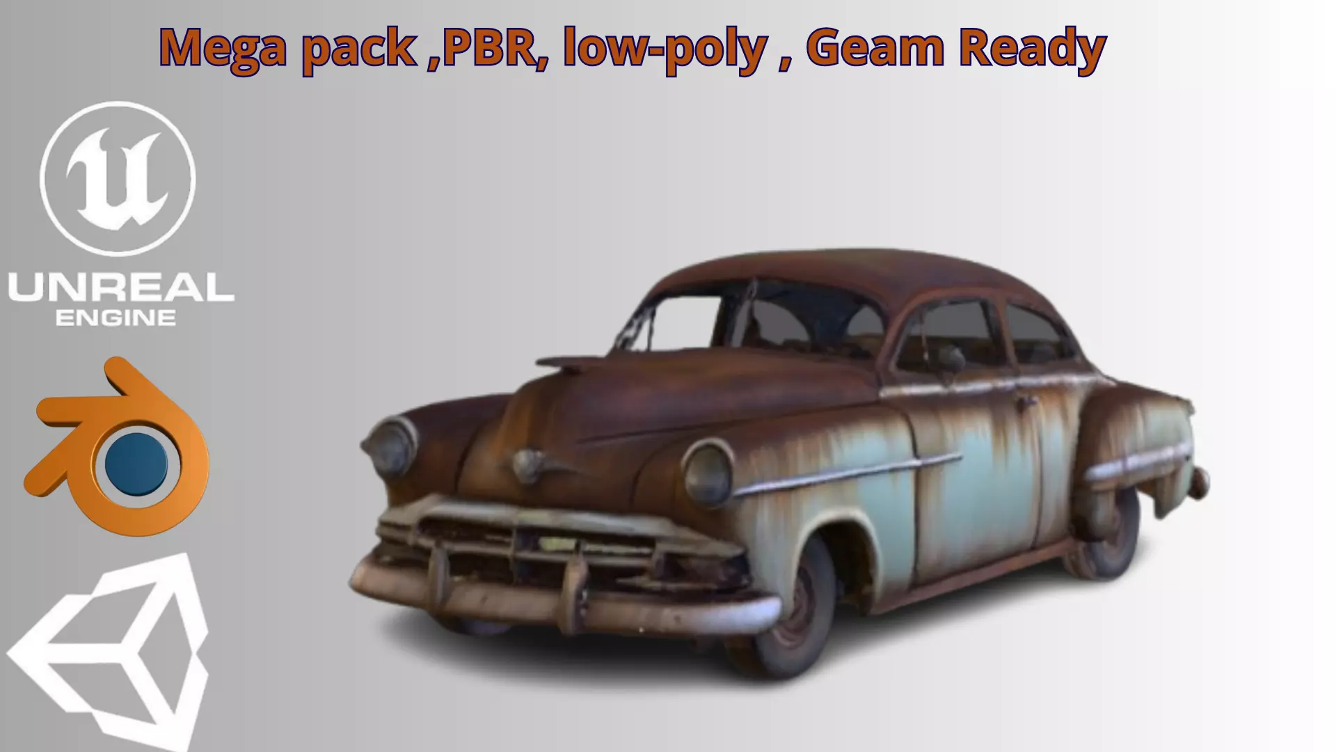 urban rusty abandoned Free low-poly 3D model