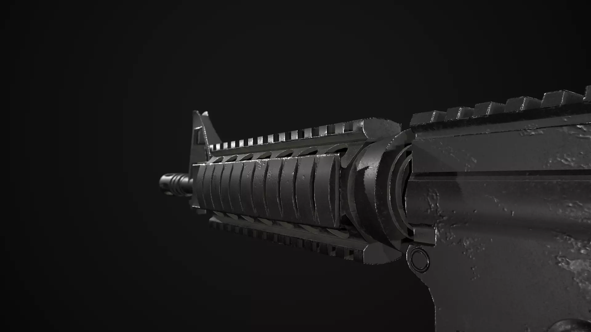 M4A1 Rifle Free low-poly 3D model_6