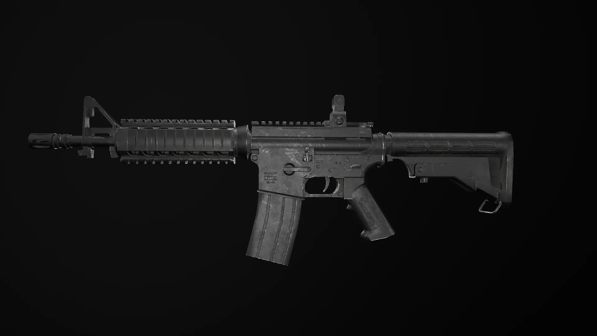 M4A1 Rifle Free low-poly 3D model_2